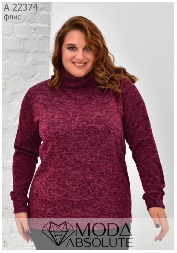 Жіночий теплий гольф на флісі А 22374